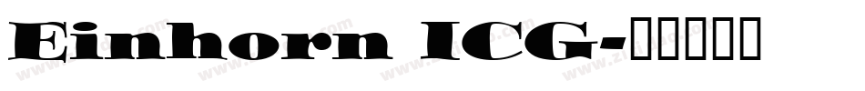 Einhorn ICG字体转换